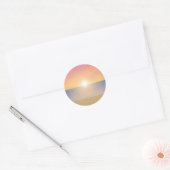 Sticker Rond Sunset Beach Scene : (Enveloppe)