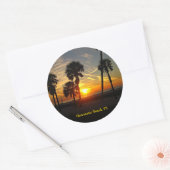 Sticker Rond Sunset de Clearwater Beach (Enveloppe)