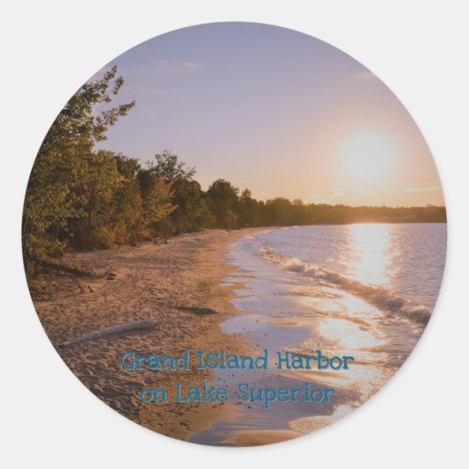 Sticker Rond Sunset de Grand Island (Devant)