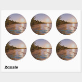 Sticker Rond Sunset de Grand Island (Feuille)