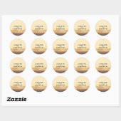 Sticker Rond Sunset Fields Rustic Country Soirée Mariage (Feuille)