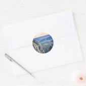 Sticker Rond Sunset in the mountains (Enveloppe)