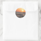 Sticker Rond Sunset Sunrise Dawn sur la plage (Sac)