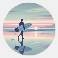 Sunset Surfer moderne Hossegor France