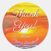 Sticker Rond Sunset Thank You 2443 (Devant)