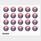 Sticker Rond Sunset Valley - (Feuille)