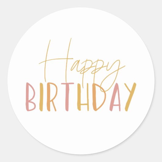 Sticker Rond Sunshine Anniversaire Bonne Anniversaire Cupcake T (Devant)