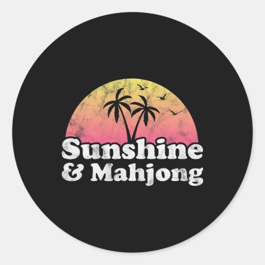 Sticker Rond Sunshine et Mahjong (Devant)