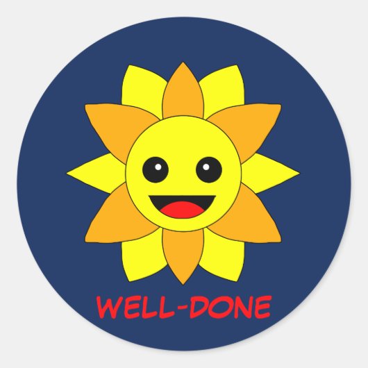 Sticker Rond Sunshine Motivation bien faite Réalisation des enf (Devant)