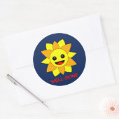 Sticker Rond Sunshine Motivation bien faite Réalisation des enf (Enveloppe)