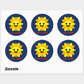 Sticker Rond Sunshine Motivation bien faite Réalisation des enf (Feuille)