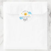 Sticker Rond Sunshine So Bright Anniversaire de enfant Party Fa (Sac)