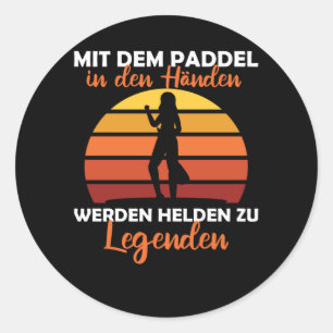 Sticker Rond SUP Stand Up Paddle Heroes Devenez Légendes