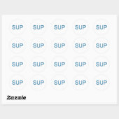 Sticker Rond SUP (Stand Up Paddleboard) (Feuille)