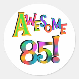 Sticker Rond Super 85 T-shirts et cadeaux d'anniversaire