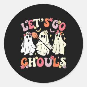 Sticker Rond Super Allons Gouls Halloween Ghost Outfit for
