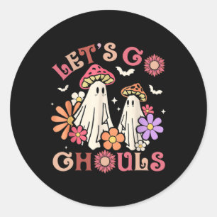 Sticker Rond Super Allons Gouls Halloween Ghost Outfit for