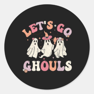 Sticker Rond Super Allons Gouls Halloween Ghost Outfit for