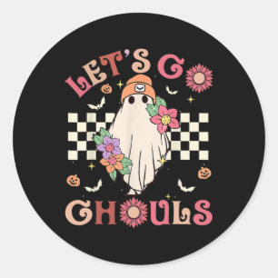 Sticker Rond Super Allons Gouls Halloween Ghost Outfit for