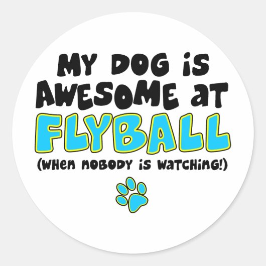 Sticker Rond Super au Flyball (Devant)