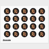 Sticker Rond Super Automne NICU Infirmière Maple Leaf Automne V (Feuille)