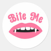 Sticker Rond Super "Bite Me" (Devant)