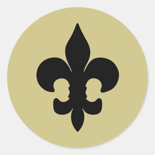 Sticker Rond Super Black Fleur de lis (Devant)