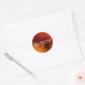 Sticker Rond Super Blood Moon Eclipse 2019 (Enveloppe)