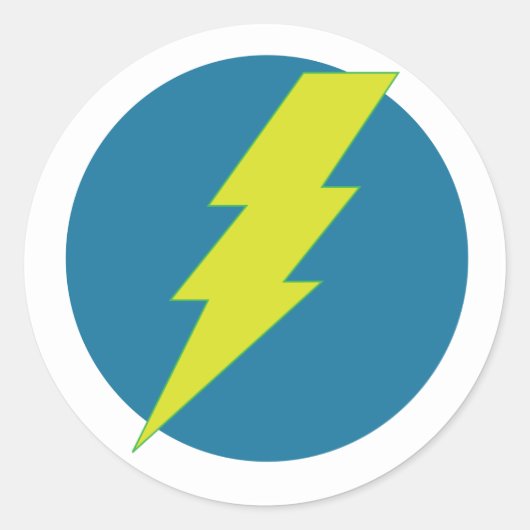 Sticker Rond Super Blue Thunderbolt (Devant)