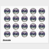 Sticker Rond Super Boho Bubbles Eclectique Uingender Pride drap (Feuille)