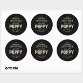 Sticker Rond Super Cool Poppy (Feuille)