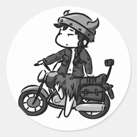 Sticker Rond Super Cool Viking (Devant)