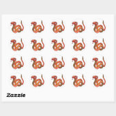 Sticker Rond Super crotale rouge (Feuille)