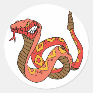 Sticker Rond Super crotale rouge