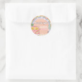 Sticker Rond Super Daisy Rainbow fête d'anniversaire (Sac)