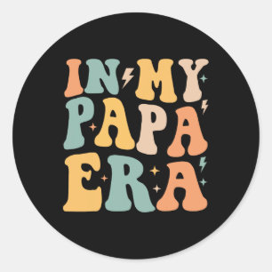 Sticker Rond Super Dans Ma Fête des pères Papa Era