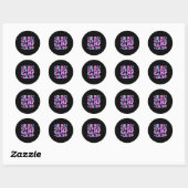 Sticker Rond Super Dans Mon Camp D'Été Camping (Feuille)