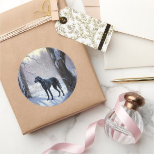 Sticker Rond Super Danse Laisser Neige Noël