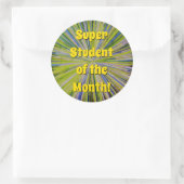 Sticker Rond "Super étudiant du mois !" (Sac)