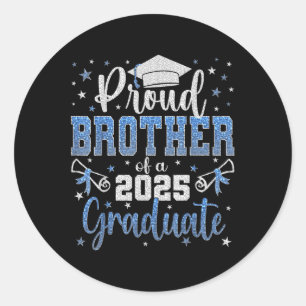 Sticker Rond Super Fier Frère De 2025 Diplômé Fa