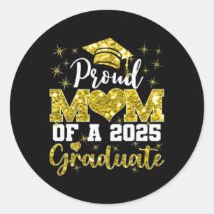 Sticker Rond Super Fier Maman De 2025 Graduate Family College M