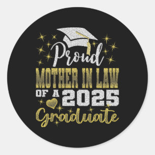Sticker Rond Super Fier Mère En Droit De 2025 Diplômé Awesome