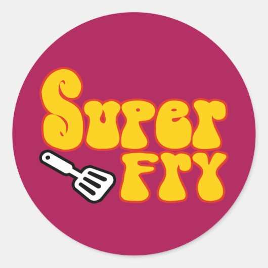 Sticker Rond Super Fry (Blaxploitation drôle) (Devant)