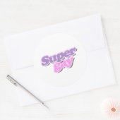 Sticker Rond Super gay (Enveloppe)