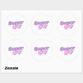 Sticker Rond Super gay (Feuille)