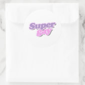 Sticker Rond Super gay (Sac)