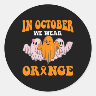 Sticker Rond Super Ghost Adhd Sensibilisation En Octobre Nous P