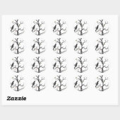 Sticker Rond Super girl Birds in the Tree (Feuille)