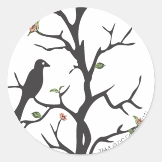 Sticker Rond Super girl Birds in the Tree (Devant)