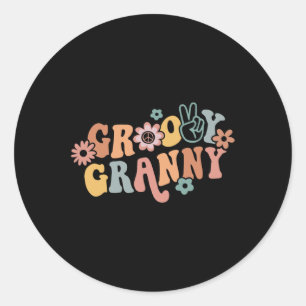 Sticker Rond Super Granny One Thanksgiving Granny Thanksgiving